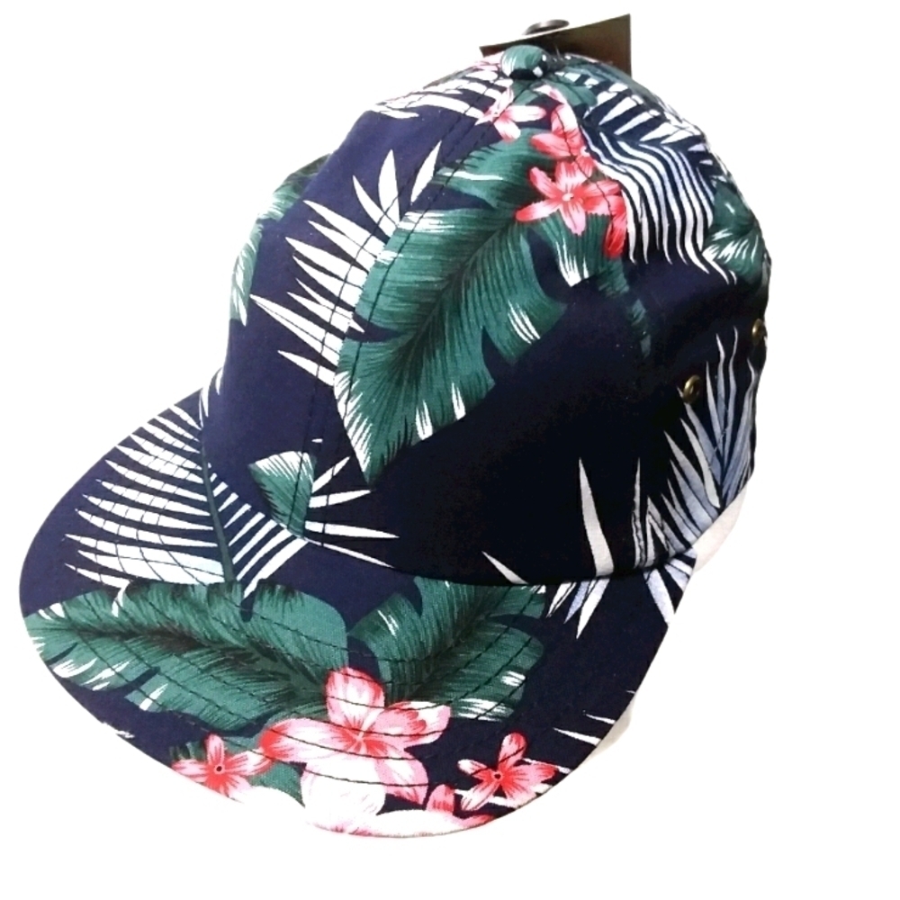 Goodfellow Navy Blue Tropical Print Hat NEW